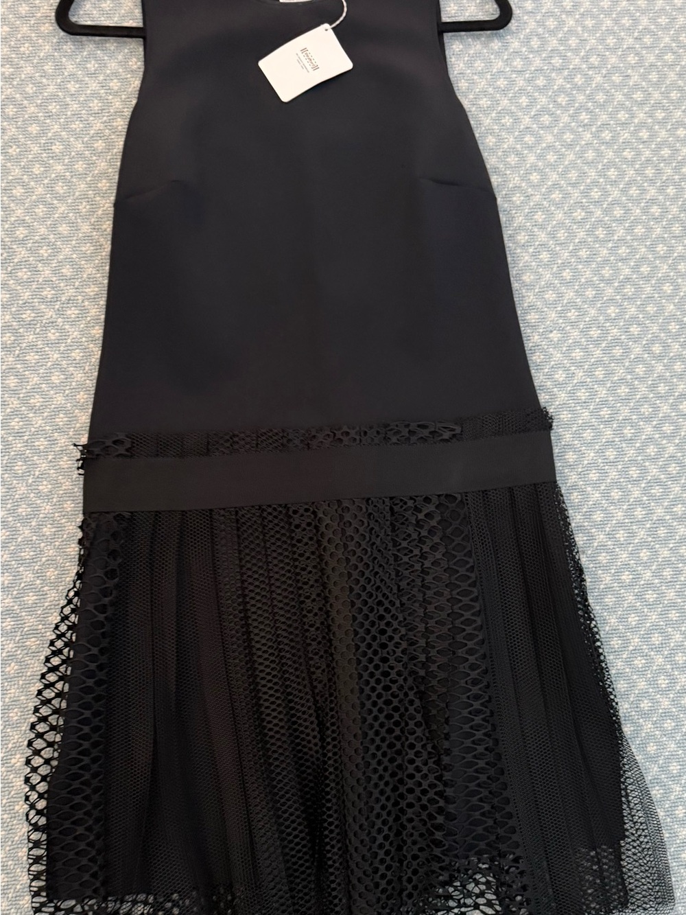 Wolford Black Mesh-Hem Dress - Size XS
